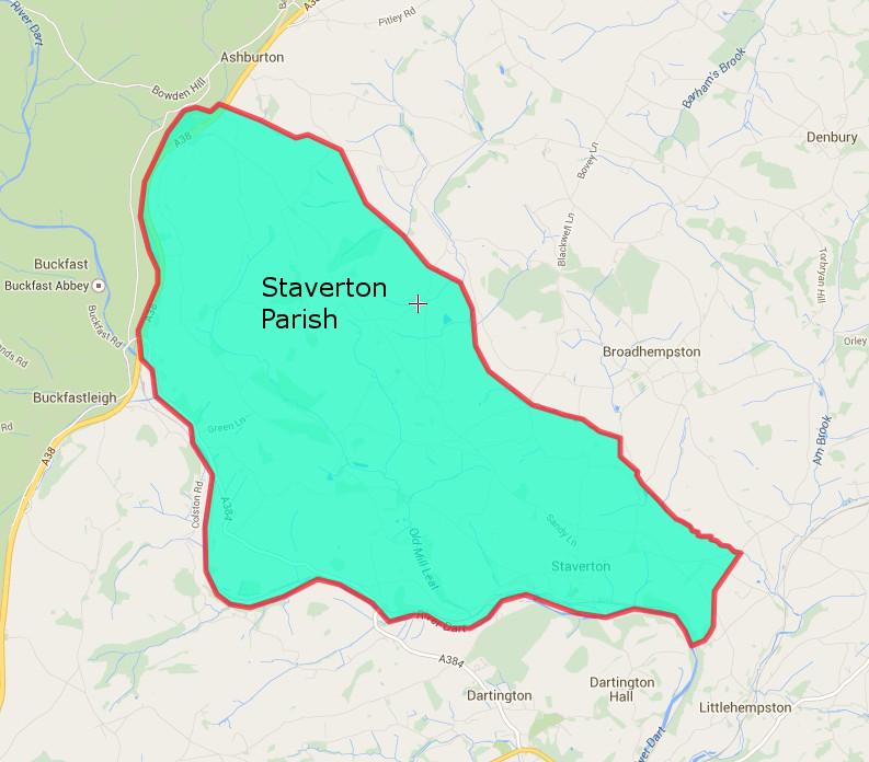 Staverton Parish Map